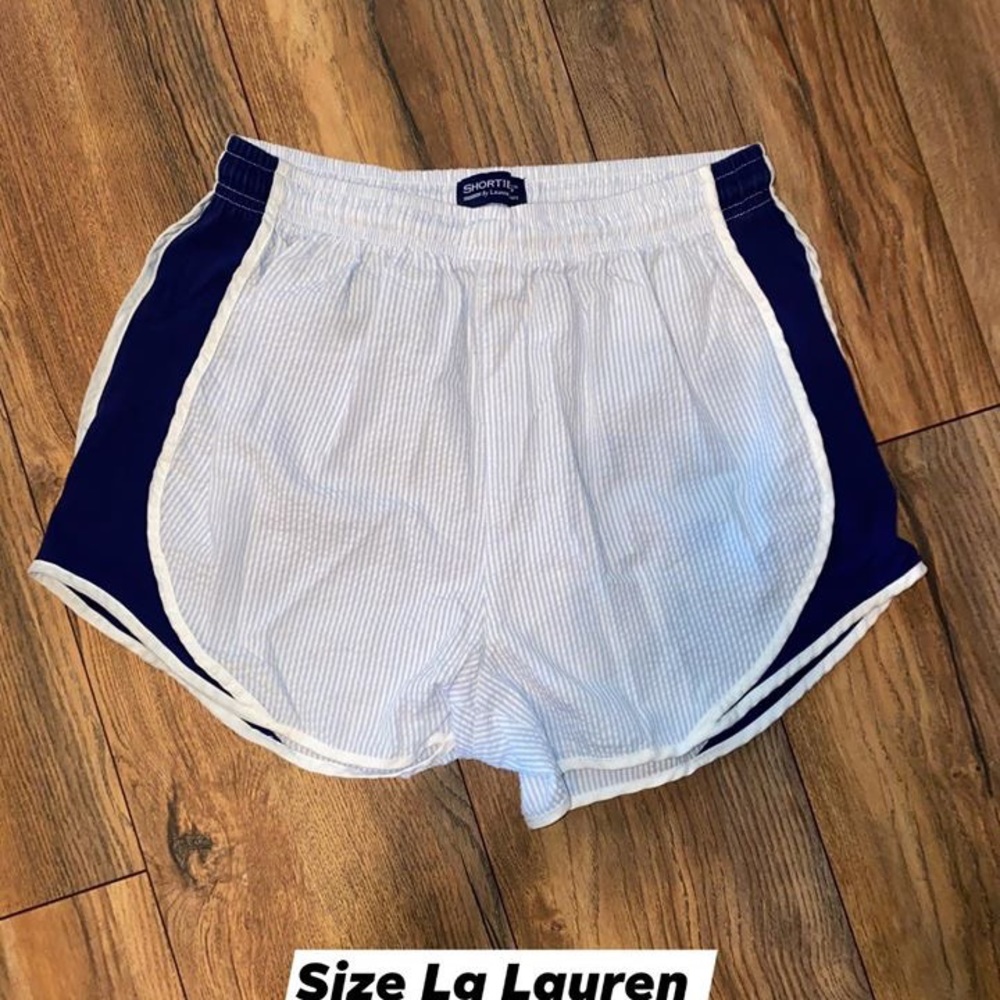 Lauren James seersucker shorts